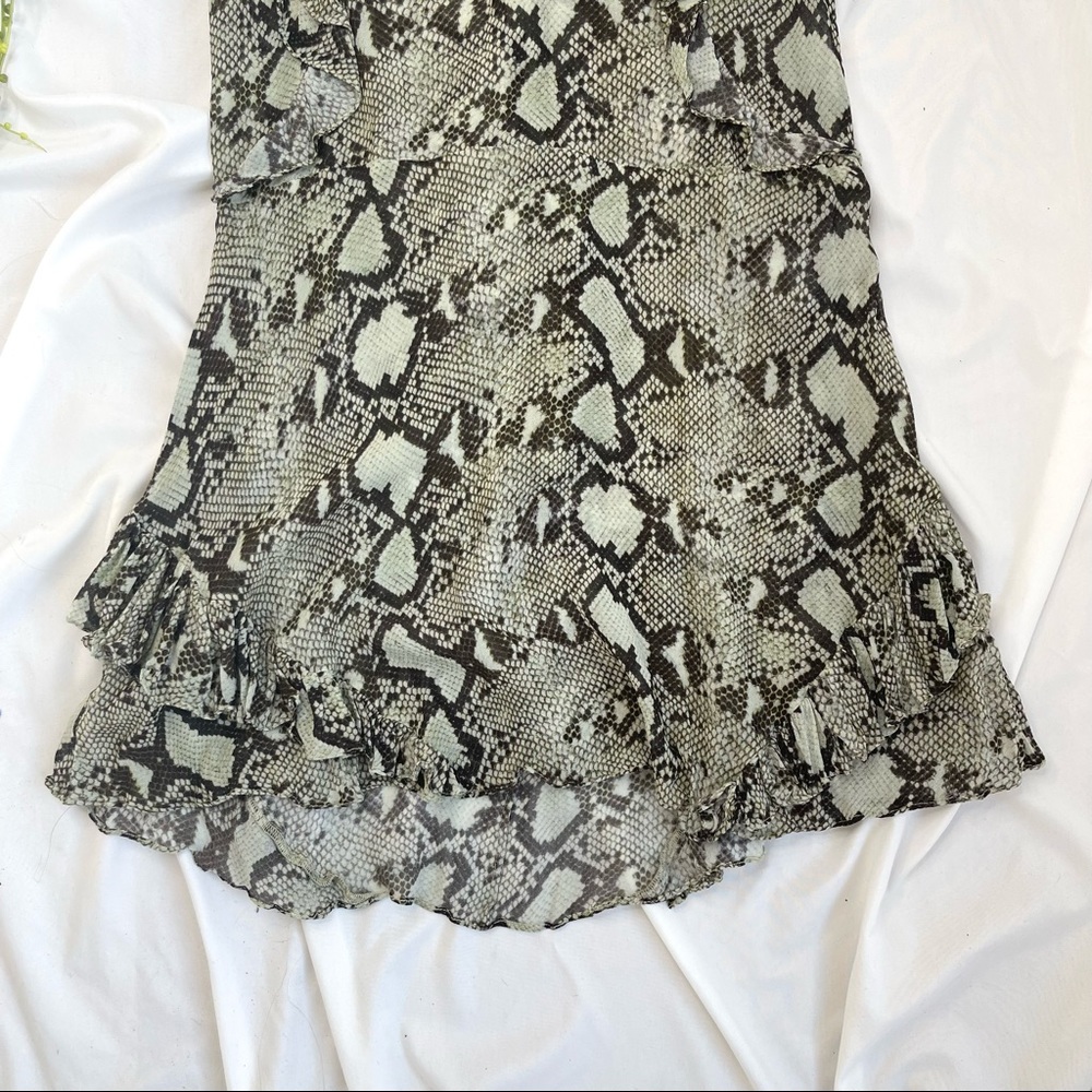 Pam & Gela Python Snake Print Flutter Sleeve Geor… - image 7